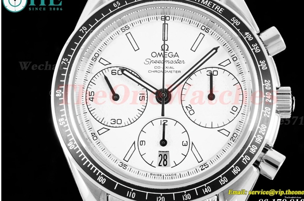 A7750 Racing Master SS 40mm Speedmaster White Dial HKF SS 0125
